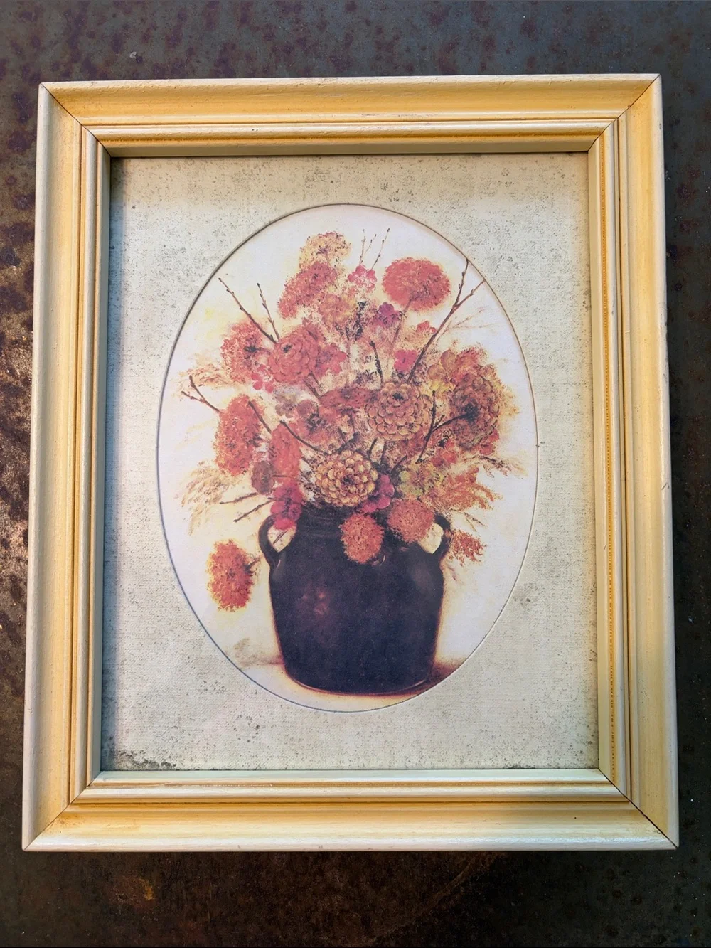 Vintage 1970s Robert Laessig Framed Autumn Floral Prints-Set of 2-VTG Condition